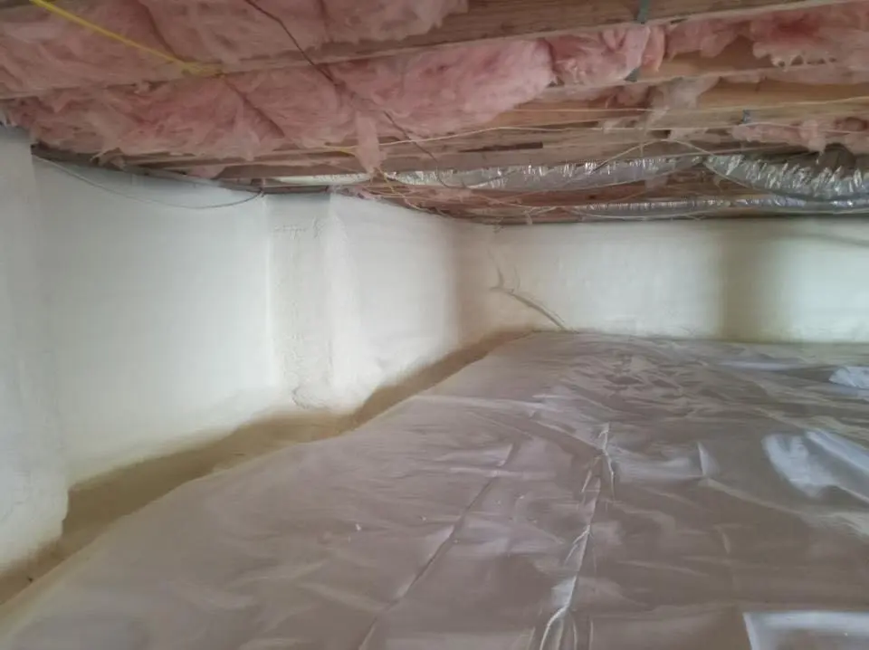 Crawl space encapsulation with closed-cell spray foam for Roof Maintenance in Roseville